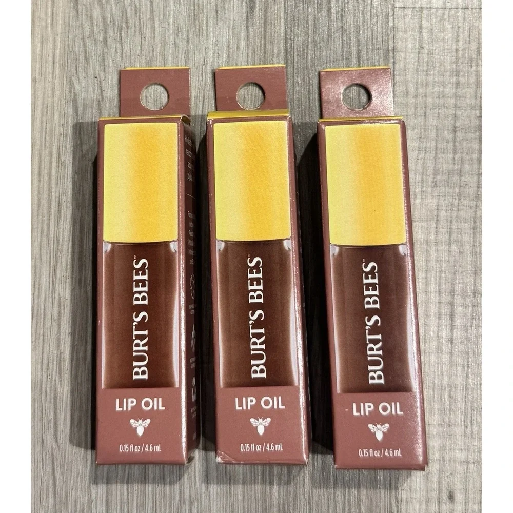 Burt's Bees Lip Oil Golden Hour Lot of 3 New